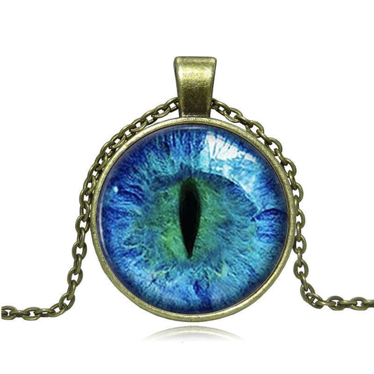 Cat's Eye Longans Time Stone Pendant Necklace For Women All-match Sweater Chain