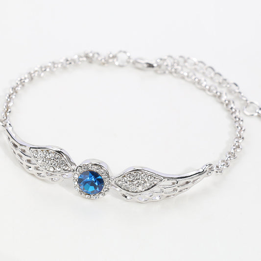 Austrian Crystal Bracelet Angel Wings Diamond Jewelry