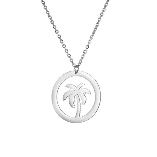 Personalized Stainless Steel Clover Necklace