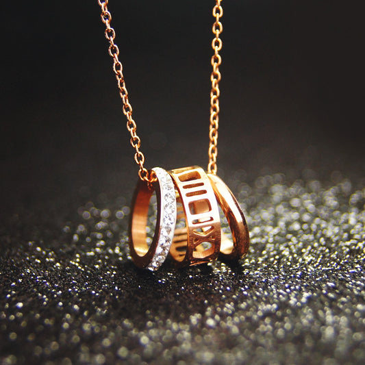 Openwork Roman Numeral Necklace