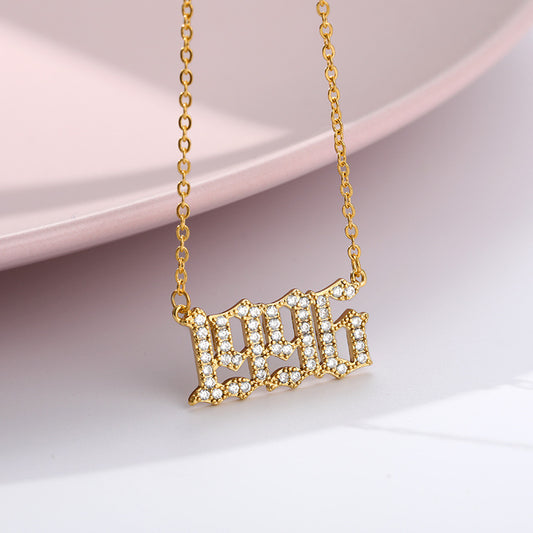 Year number necklace