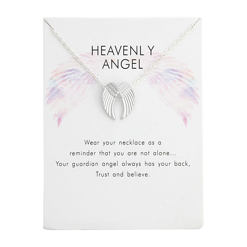 Heavenly Angel Wings Necklace Fashion Gold Silver Wing Pendant Clavicle Chain Necklaces For Women
