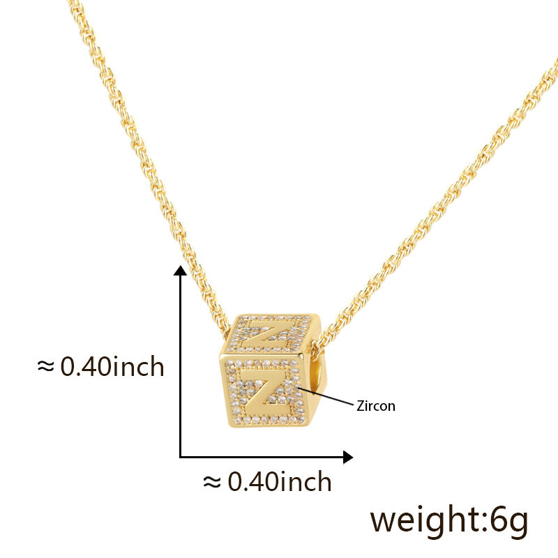 Custom Initial Letter Necklace - Personalized A-Z Name Pendant Gold Jewelry