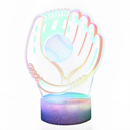 Sports Series Football 3D Night Light Touch Table Lamp