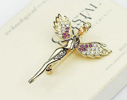 Diamond angel necklace