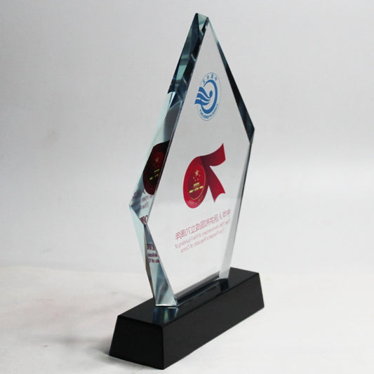 Crystal Trophy Medal Personality Licensing Authority Free Lettering Iceberg Prize Staff Award Souvenir