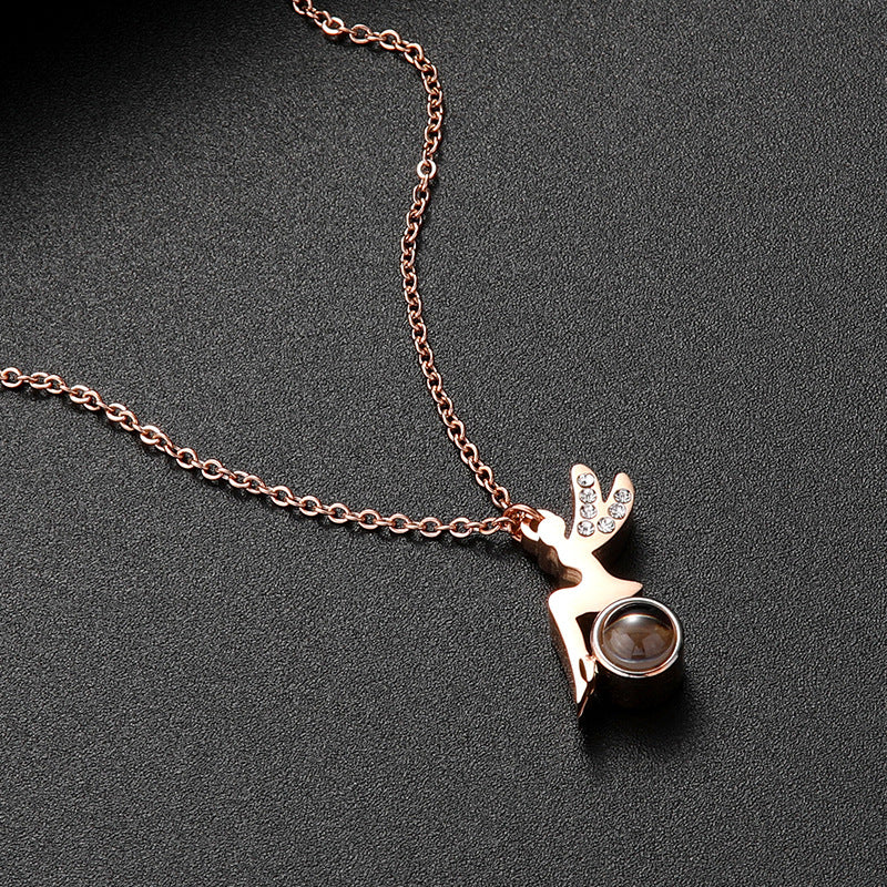 Projection 100 Languages I Love Your Korean Necklace