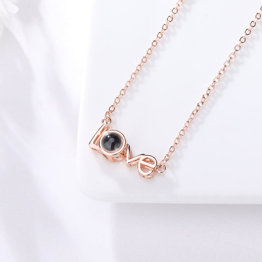 LOVE projection necklace