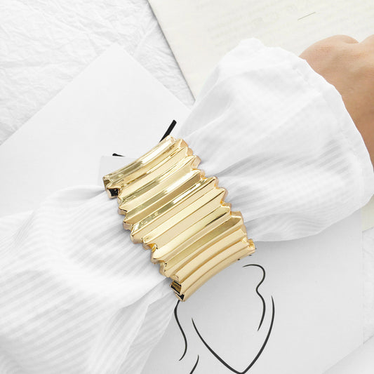 Popular Jewelry Irregular Bangle Exaggerated Wide Bangle In Europe And America