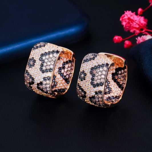 Fashionable Multicolor Leopard Print Earrings