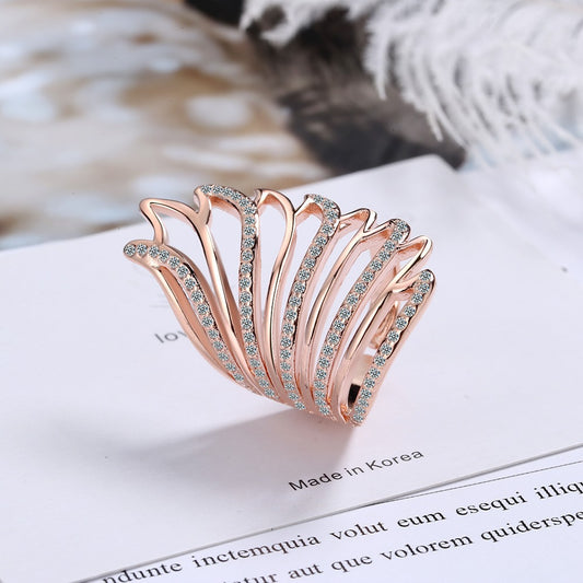 Sweet Diamond Angel Wings Ring