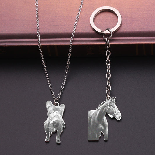 Pet photo pendant souvenir necklace
