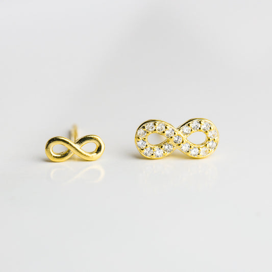 Sterling silver number symbol earrings