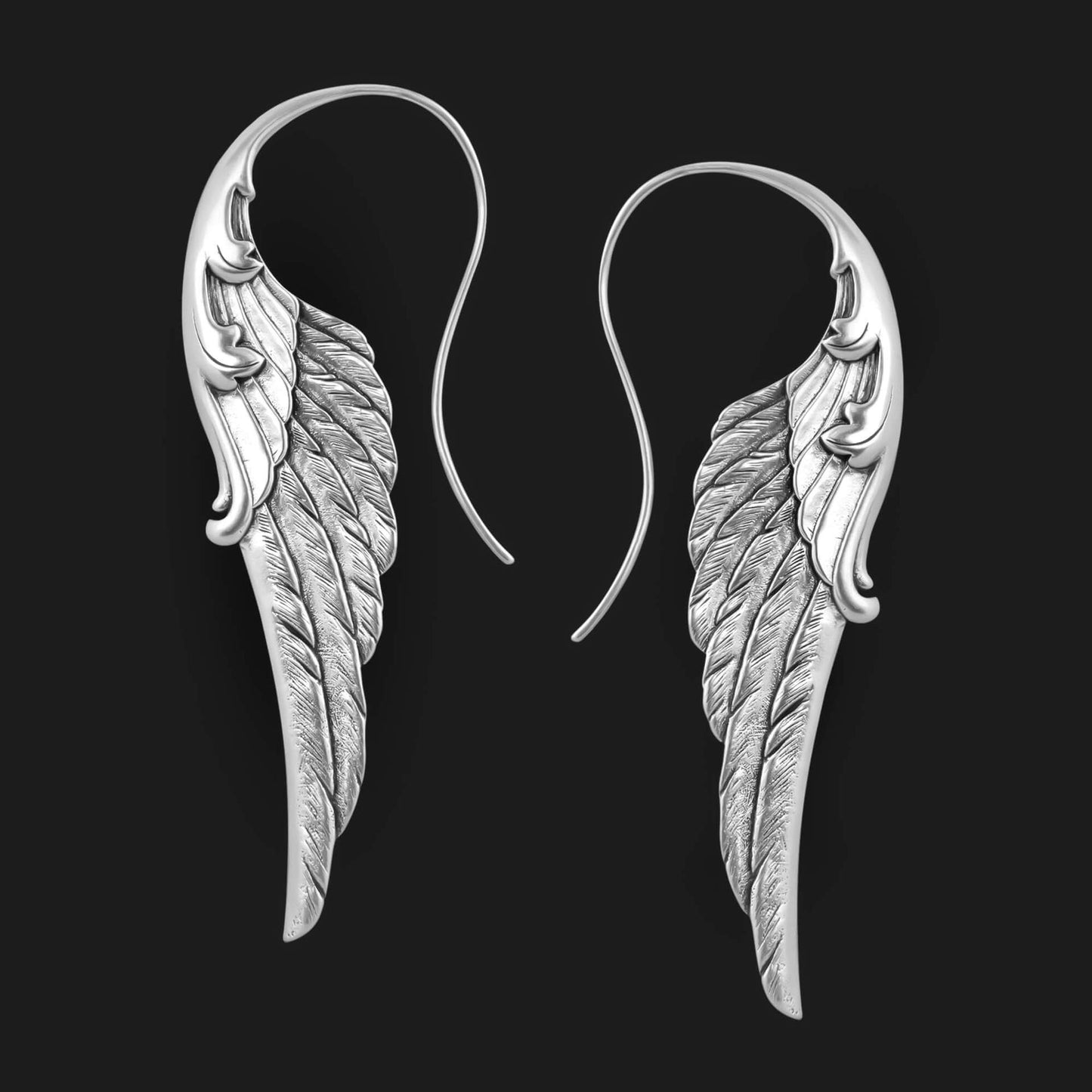 Exaggerated Angel Wings Pendant Earrings