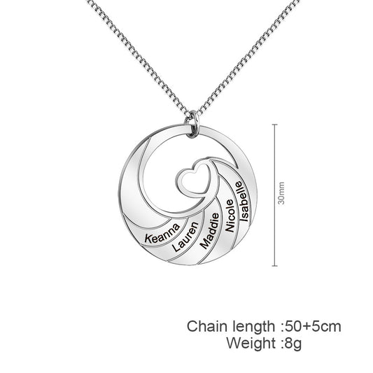 Circle Spiral Necklace Love Token