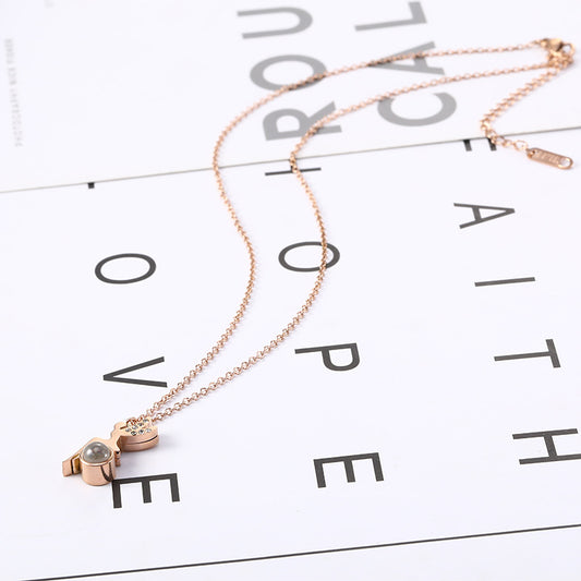 Projection 100 Languages I Love Your Korean Necklace