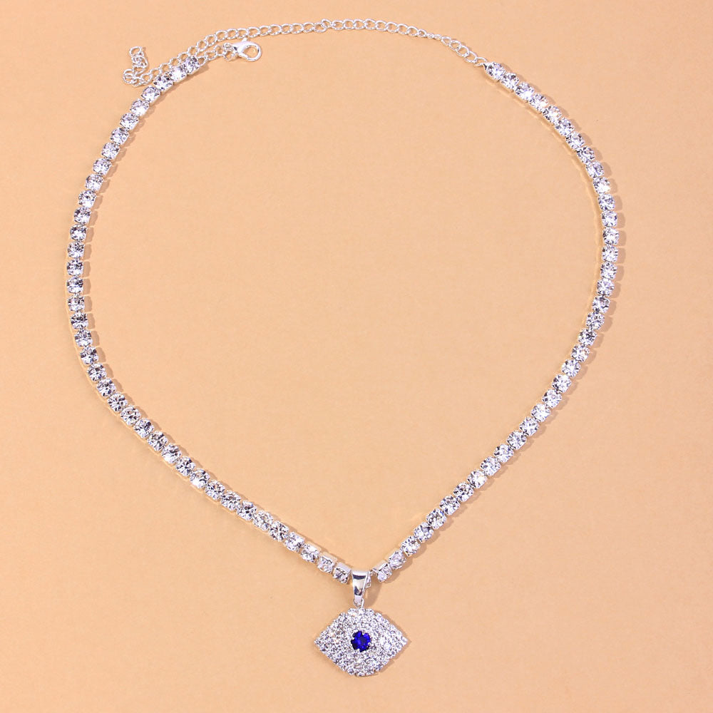 Hip Hop Blue Eyes Exaggerated Pendant Necklace