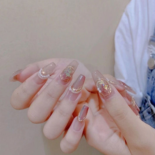 Handmade Phototherapy Wear Nail Finished Product Reuse Nail Stickers