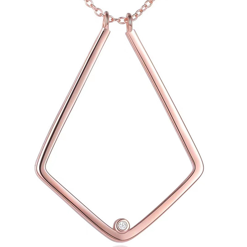 Women's Fashion Simple V Shape Ring Holder Necklace