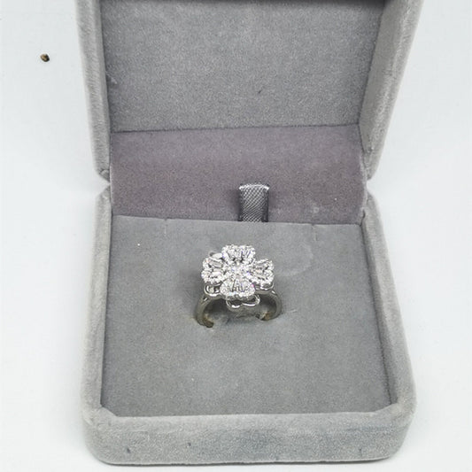 Copper Rotating Ring Micro Inlaid Fashion Lady Ring Index Finger Ring