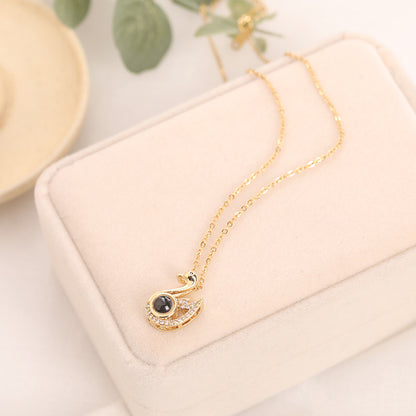 A Hundred Languages Of Swan Love Projection Clavicle Chain