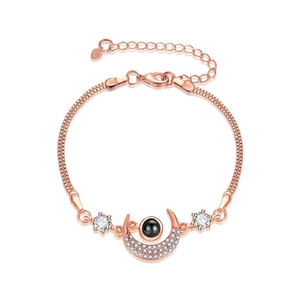 Projection Star Moon Bracelet Korean Style Charm