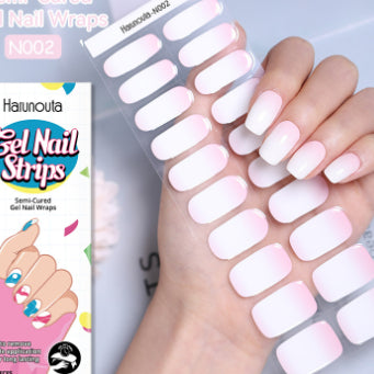 Semi-cured Gel Ice Transparent Nude Color Nail Stickers