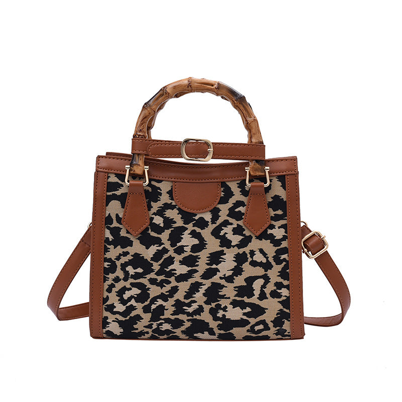 Leopard Print Small Square Bag Handbag
