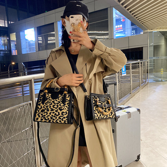 Leopard Print Small Square Bag Handbag