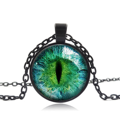 Cat's Eye Longans Time Stone Pendant Necklace For Women All-match Sweater Chain