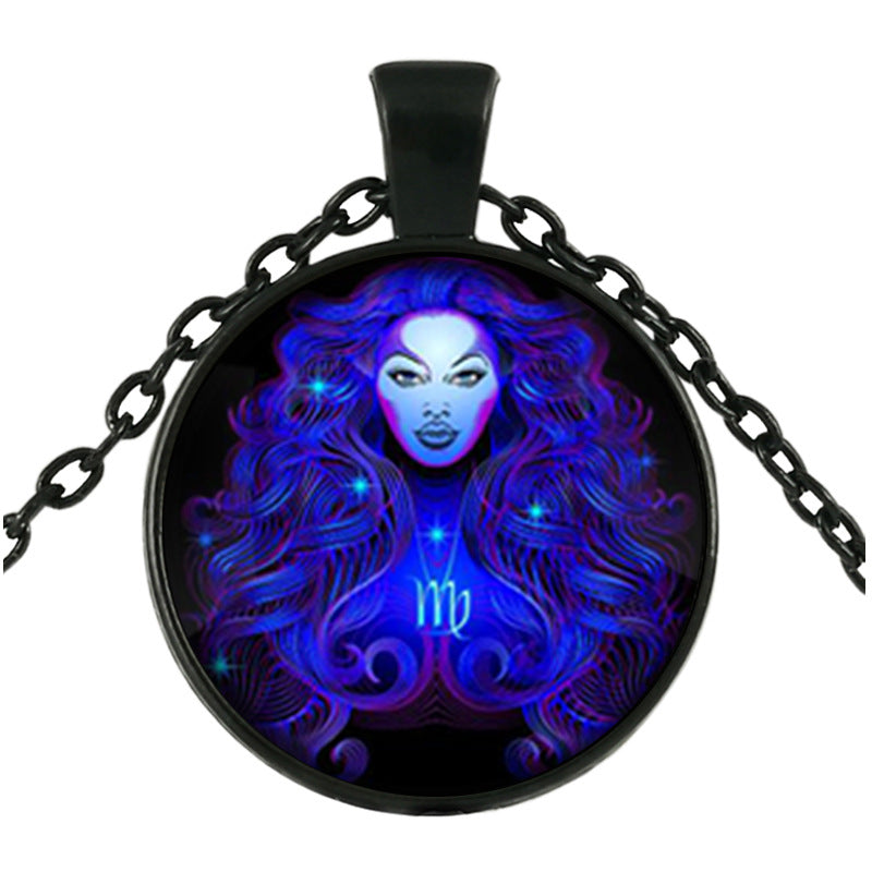 Twelve Constellation Time Gem Necklace