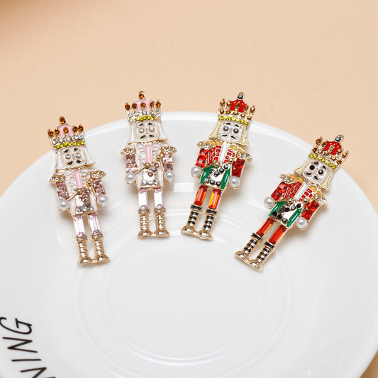 Luxury Nutcracker Earrings - Exaggerated Statement Christmas Jewelry - Christmas Gifts - Personalized Gifts