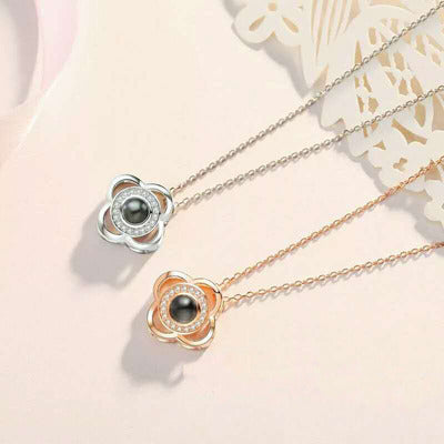 Love Memory Projection Couple Necklace Languages I Love You