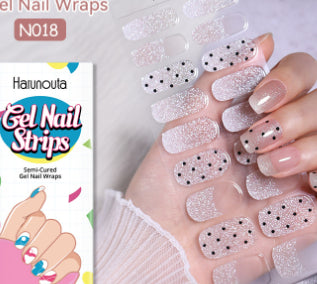 Semi-cured Gel Ice Transparent Nude Color Nail Stickers