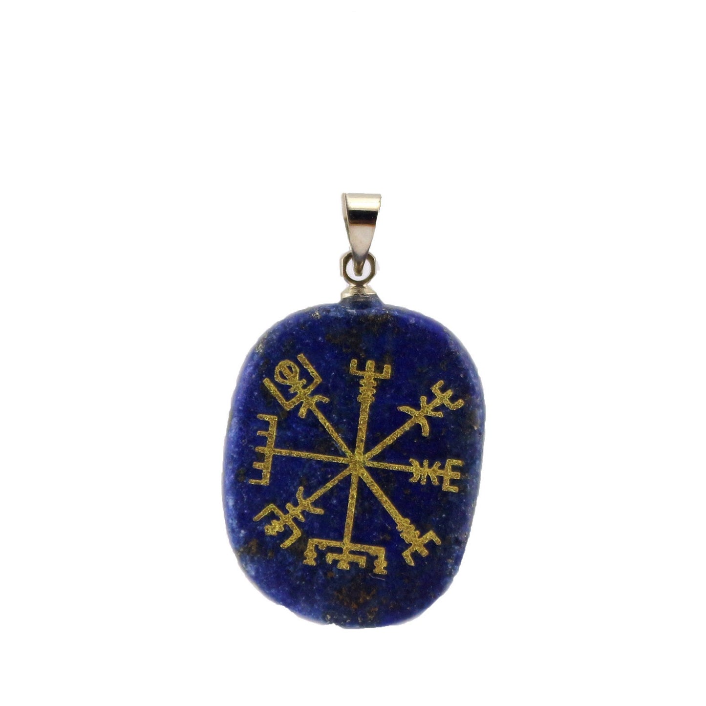 Natural Crystal Ornament Nordic Compass Pendant