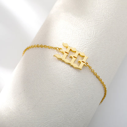 Personalized Lucky Angel Number Bracelet Stainless Steel