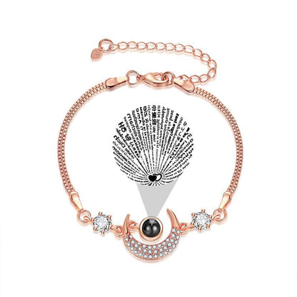 Projection Star Moon Bracelet Korean Style Charm