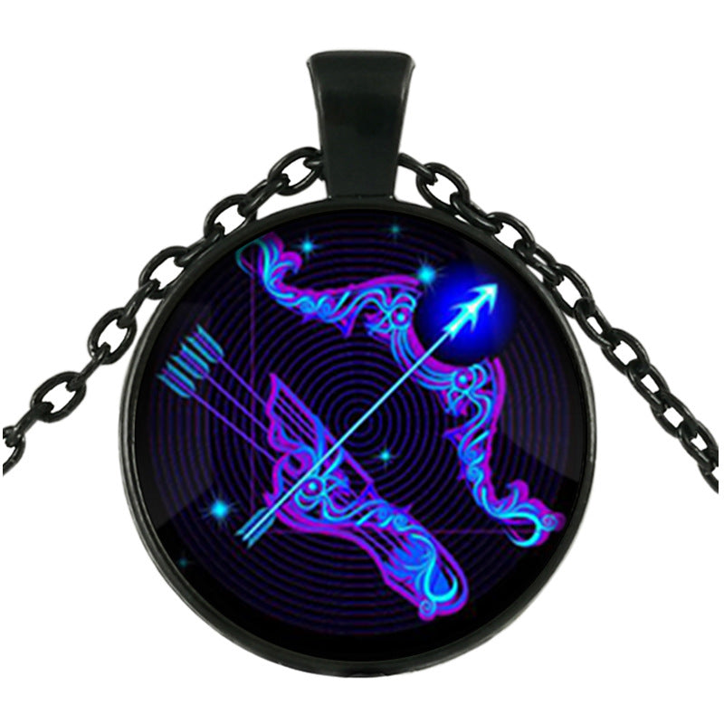 Twelve Constellation Time Gem Necklace