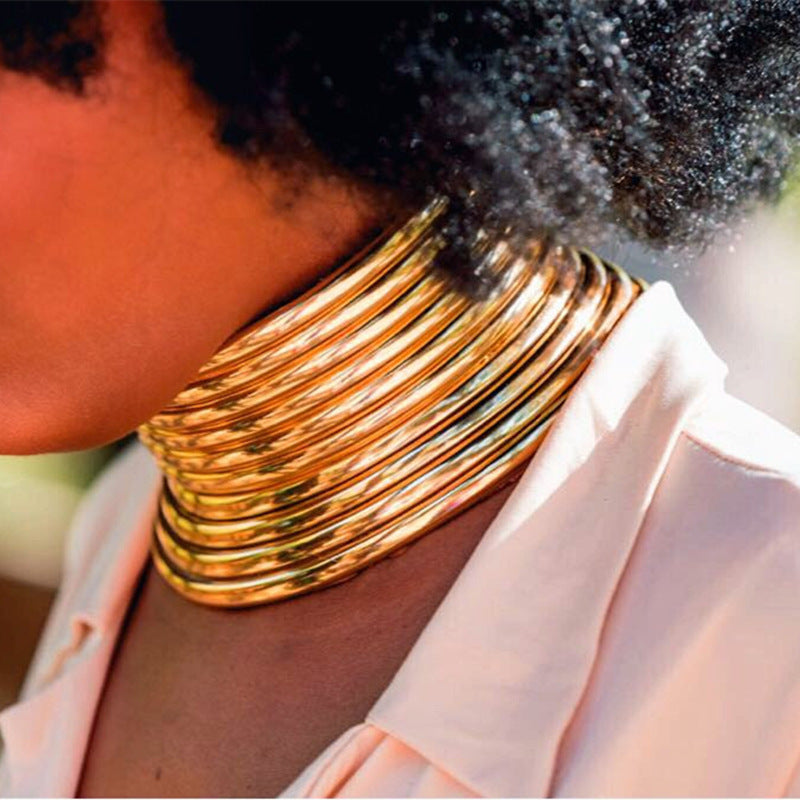 African exaggerated collar women necklace