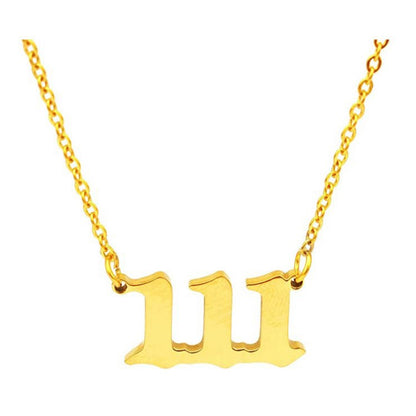 Angel Number Necklace 0-9 Pendant Short Necklace Women