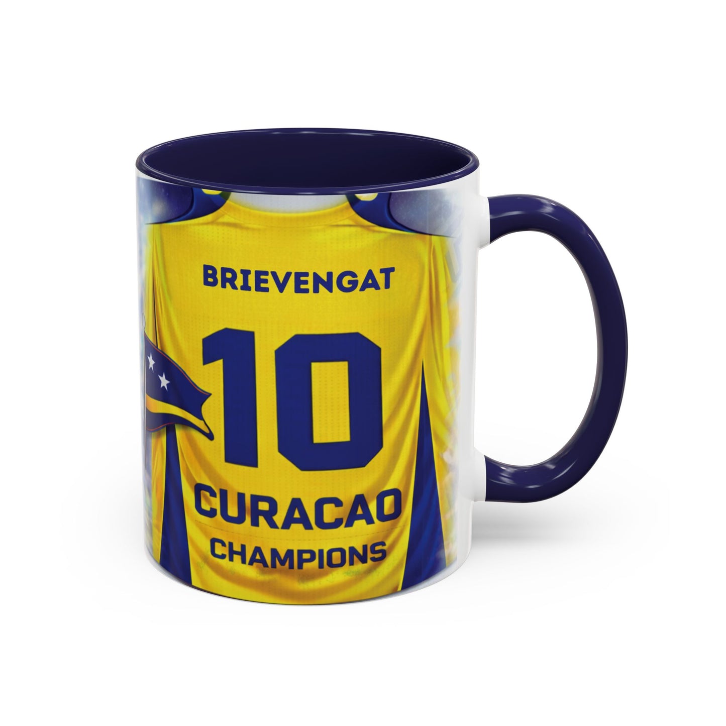 Curacao Soccer Jersey 10 Champions Mug | Accent Coffee Mug
