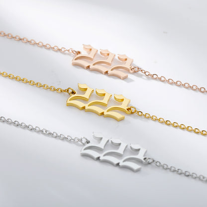 Personalized Lucky Angel Number Bracelet Stainless Steel