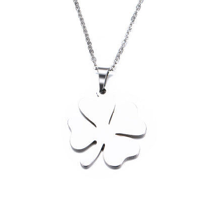 Stainless steel clover necklace