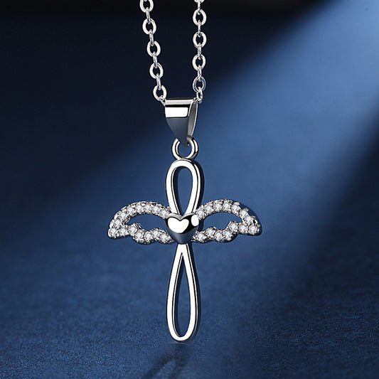 Angel cross pendant