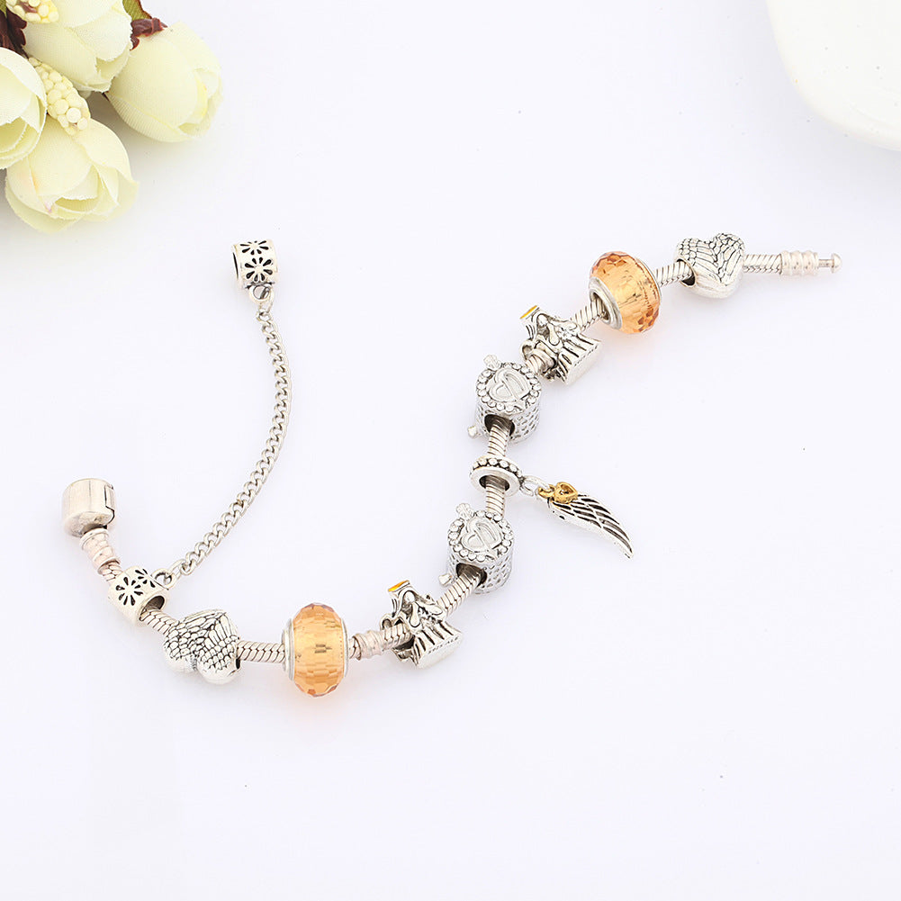 Guardian Angel Heart Wing Bracelet