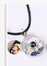 Sterling Silver Lovers Projection Necklace Fashion Jewelry