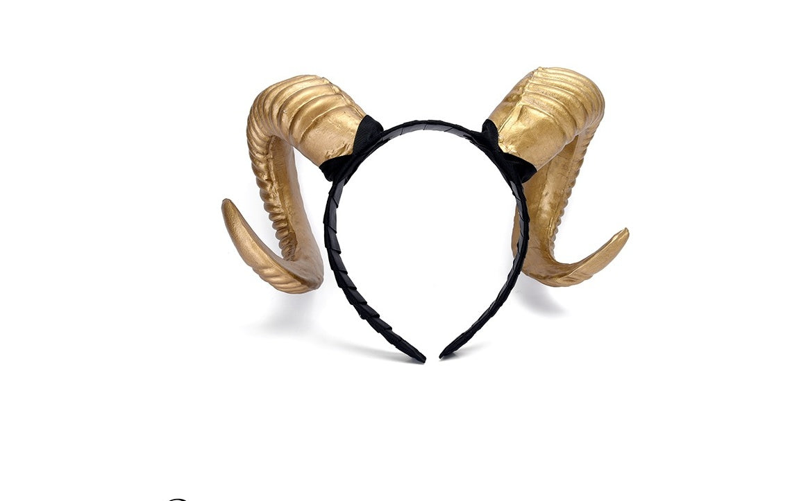 New horn antlers headband wide headband Christmas Halloween resurrection exaggerated headwear