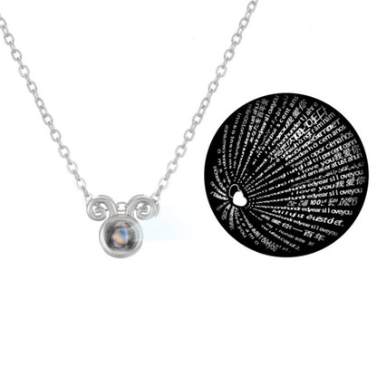 100 languages I love you projection necklace