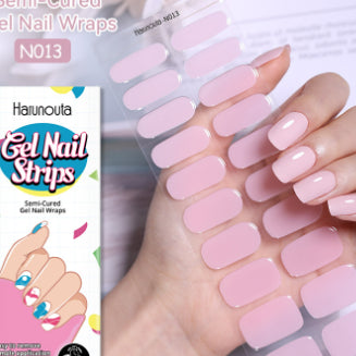 Semi-cured Gel Ice Transparent Nude Color Nail Stickers