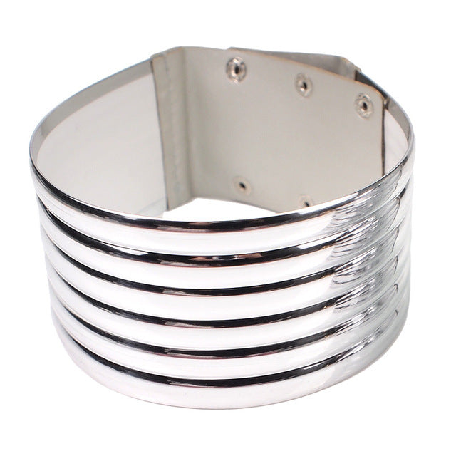 Exaggerated necklace choker bracelet set